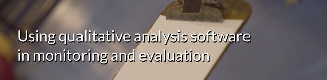 Qualitative analysis software for monitoring and evaluation