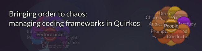 Managing coding frameworks in Quirkos