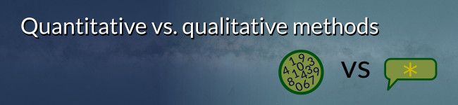 Quantitative vs. qualitative research