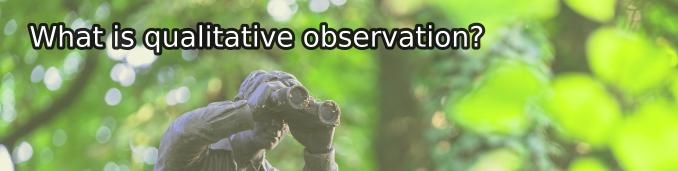 What is qualitative observation?