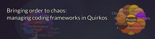 Managing coding frameworks in Quirkos