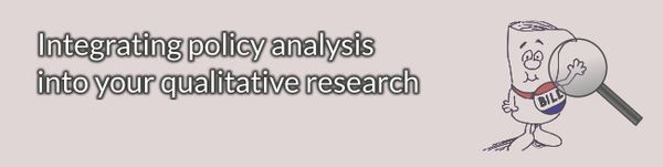 Integrating policy analysis into your qualitative research