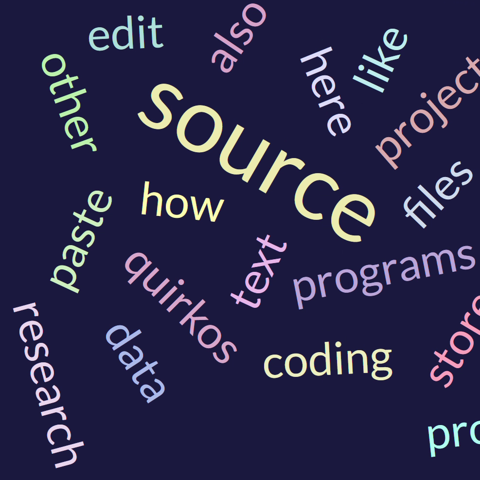 Quirkos word cloud function