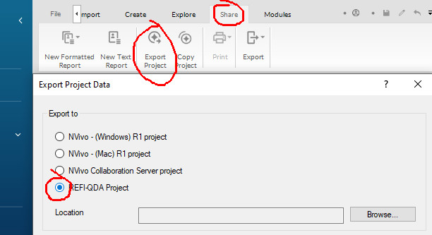 NVivo REFI-QDA export
